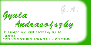 gyula andrasofszky business card